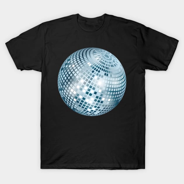 Disco Ball / Mirror Ball / Glitter Ball (Silver) T-Shirt by MrFaulbaum